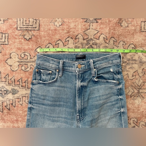 MOTHER Highwaist Rider Ankle Fray Fish Out Of Water Light Wash Jeans Women’s 26 - Picture 5 of 7